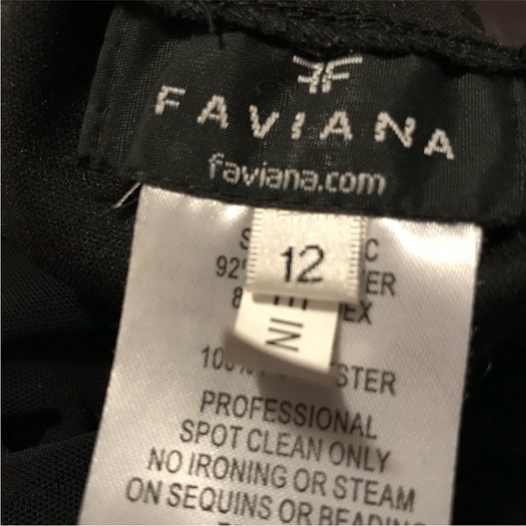 Elegant Faviana black prom or formal dress size 12 - Picture 2 of 3